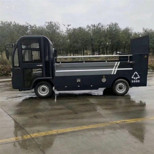 `Enclosed Cabin 8‑Bin Garbage Transport Truck With Tail Lift, Electric Sanitation Waste Collection Vehicle`