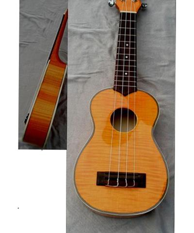 21"  concert Ukulele flamed maple solidwood four string guitar high quality AGUL15