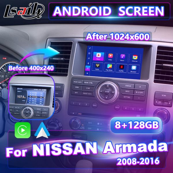 Android Car Video Interface Box for Nissan Armada With Wireless Android Auto Carplay