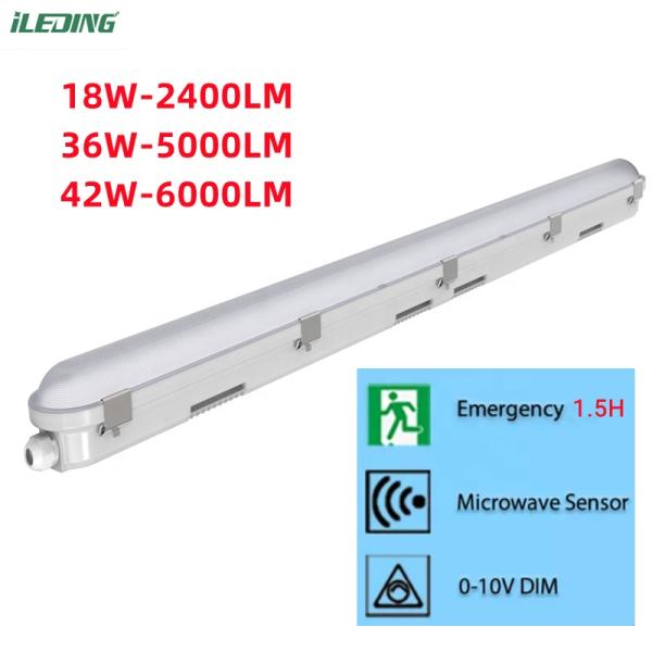 Commercial LED vapor tight 18W 4Ft with Waterproof IP66 Rating and Dimmer Support