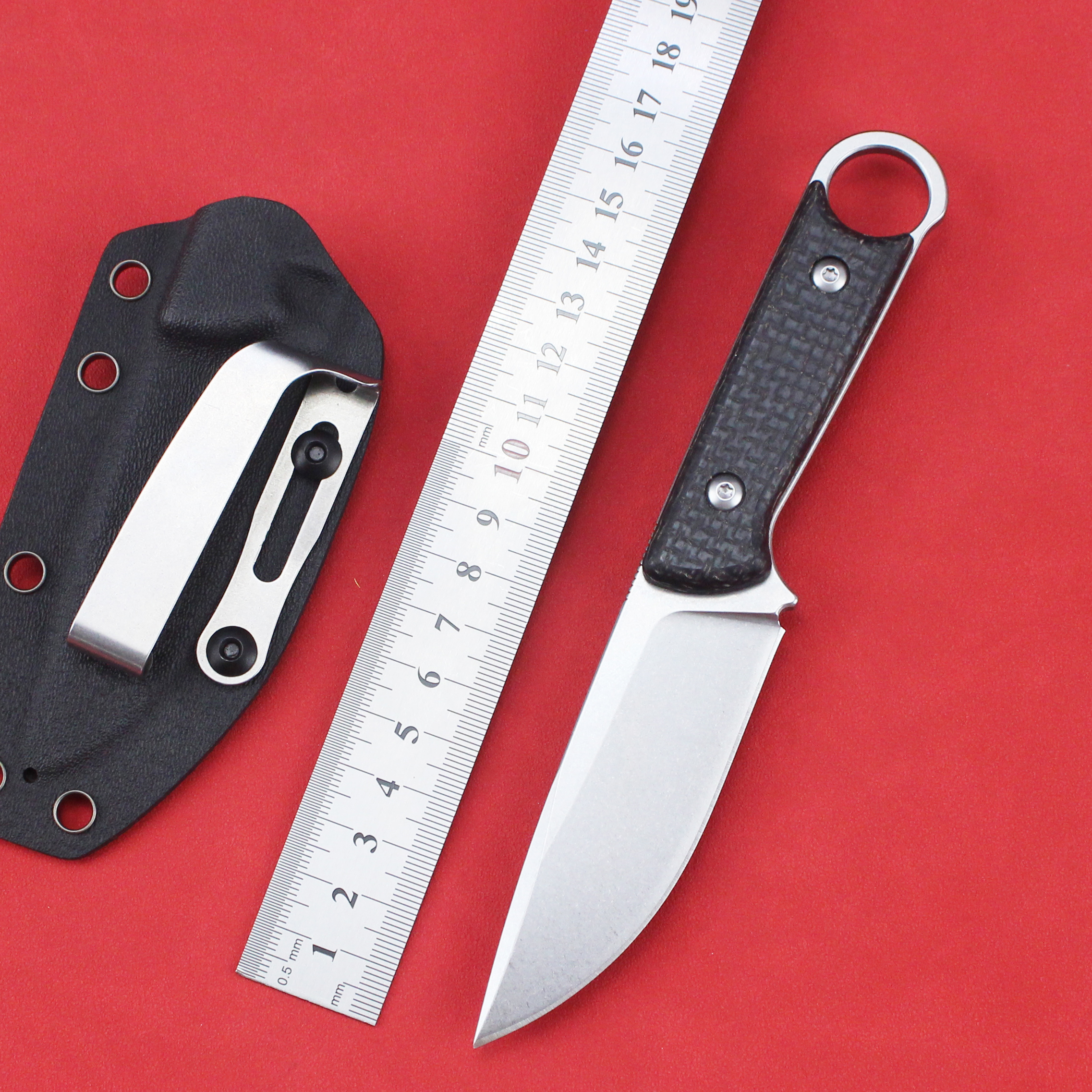 GT0178 D2 Blade High Quality Linen Handle  EDC Pocket Knives