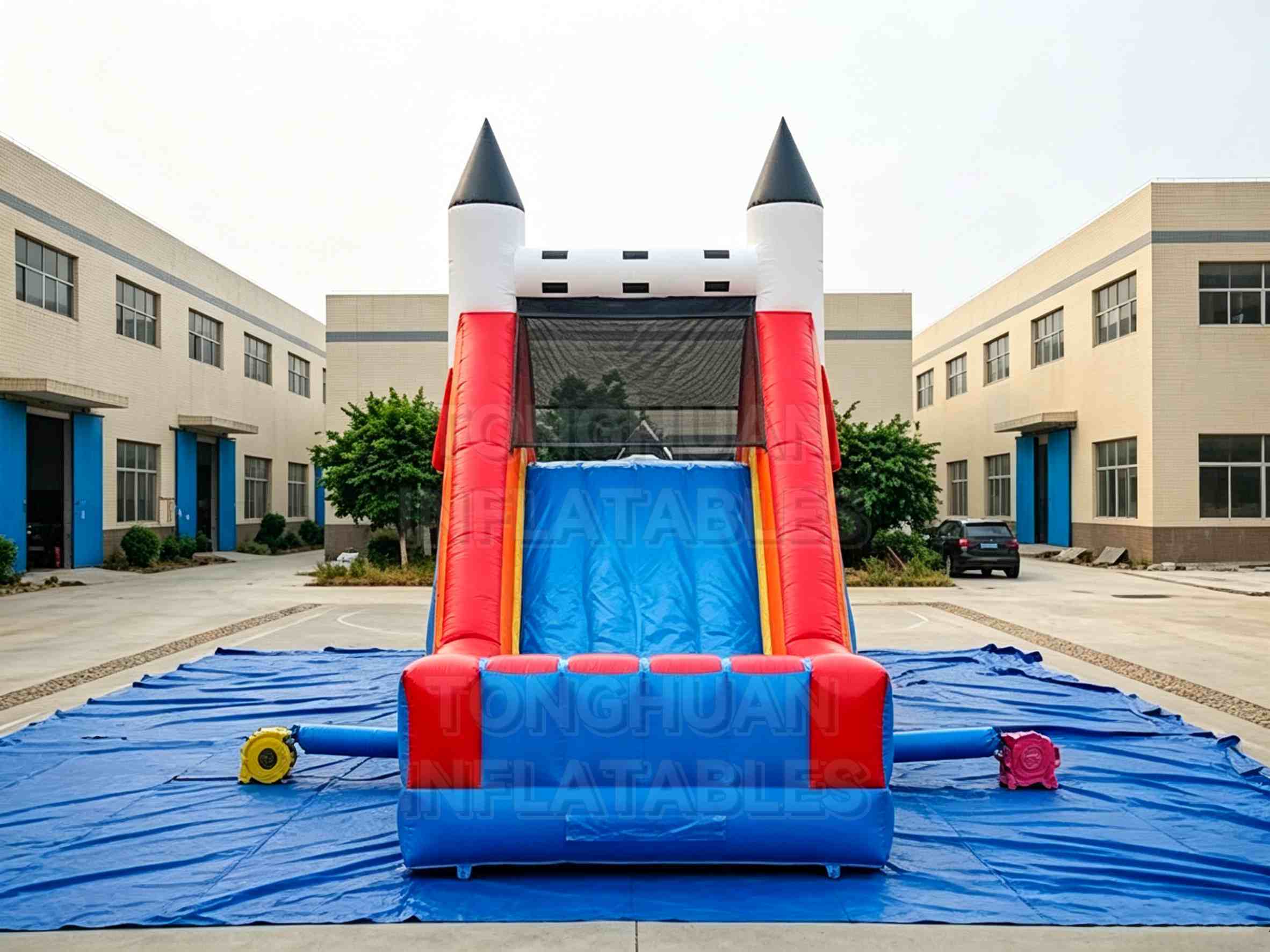 Outdoor Inflatable Obstacle Course Custom Space Shuttle Theme Challenge Combo for Parks Malls Festivals Community Events and Family Entertainment
