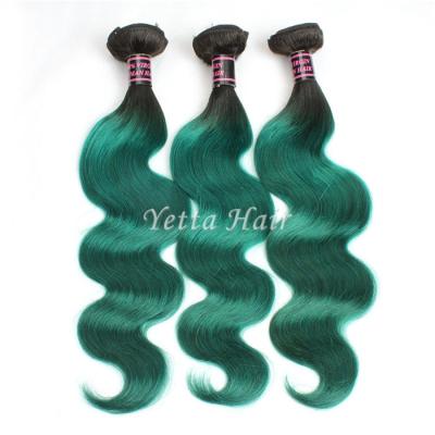 O emaranhado brasileiro não processado verde do Weave do cabelo humano da onda do corpo derramou livre