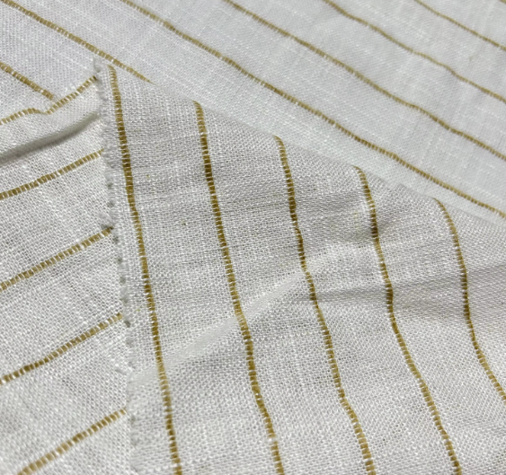 Wholesale Ready Stock Soft Quality Yarn Dyed Slubbed French Organic Viscose Linen Rayon Blend Fabric for Clothing
