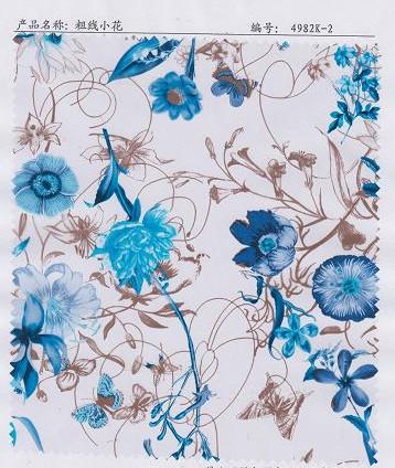 Transfer foil for leather  Flower design transfer film for pvc leather 4982k Hot stamping foil for pu leather