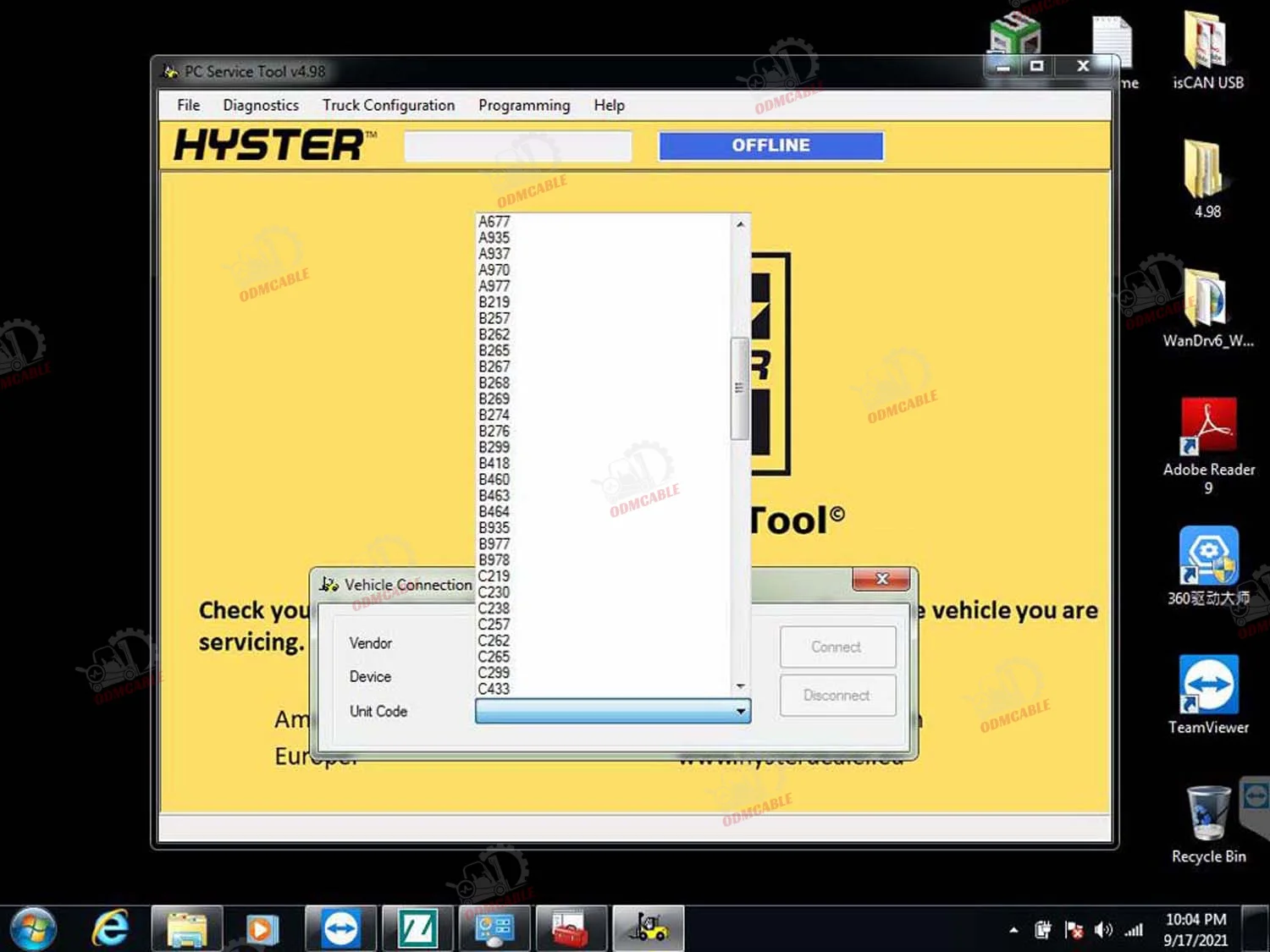Для Yale Hyster ПК сервисный инструмент Ifak Can Usb Интерфейс Диагностический инструмент для Hyster Yale Авто вилочный грузовик Диагностика + CF54