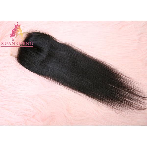 Double Drawn Indian 4x4 Lace Closure Straight Human Hair Thick Bottom