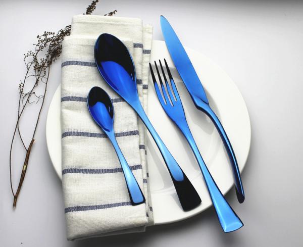 Elegant Design Stainless Steel Rose Gold Cutlery/Wedding Flatware/Colorful Knife Fork