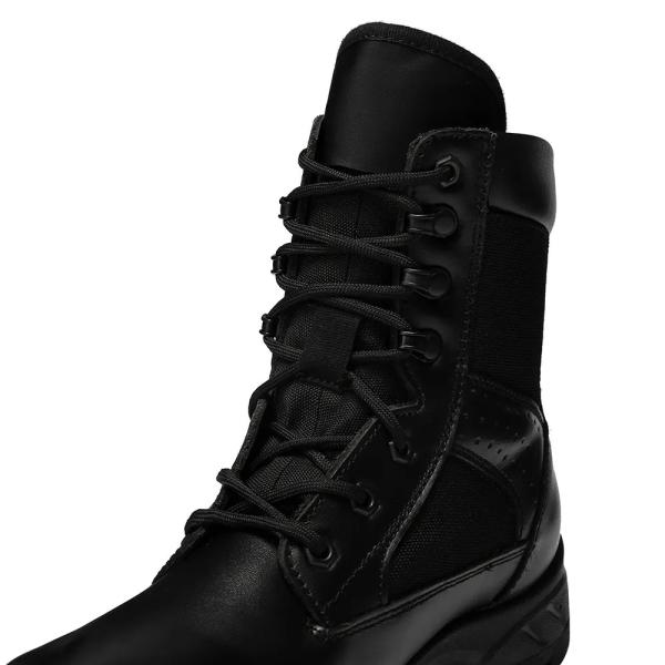 Sapatos de combate de couro táctico para homens