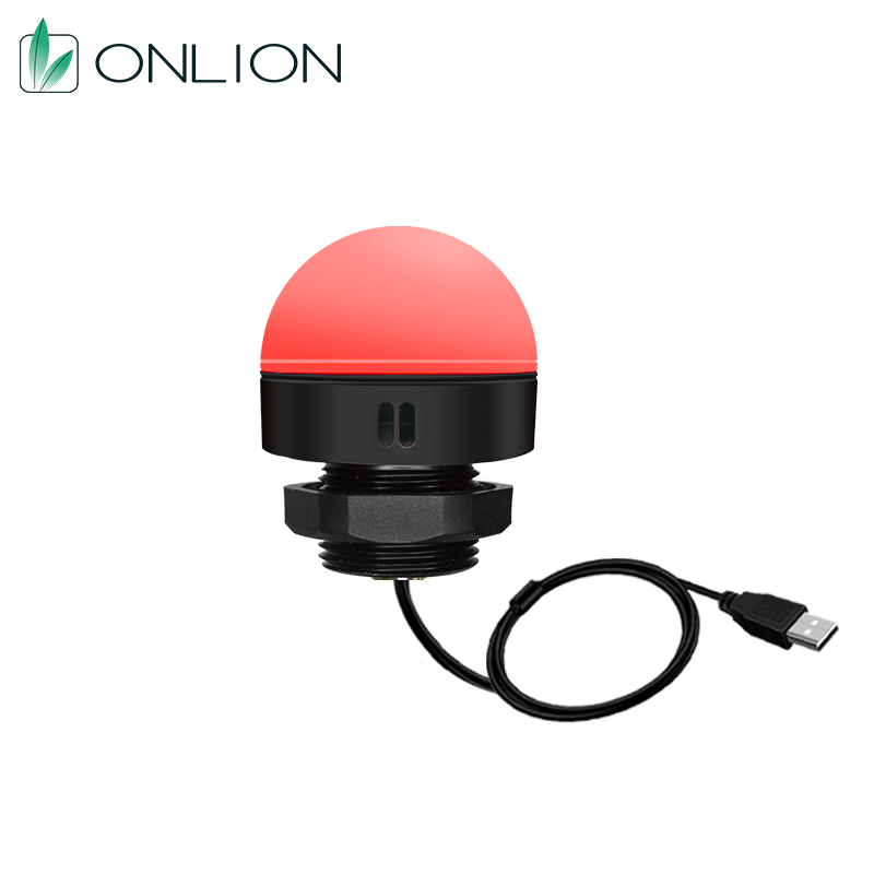 ONN-M4B-USB-B RYG Signal Tower Light Tri Color Single Layer Dome Design 5V DC Indicator Lamp
