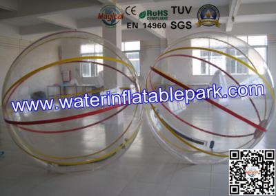 Colorful Strips Durable Inflatable Aqua Walking Water Ball For Entertainment