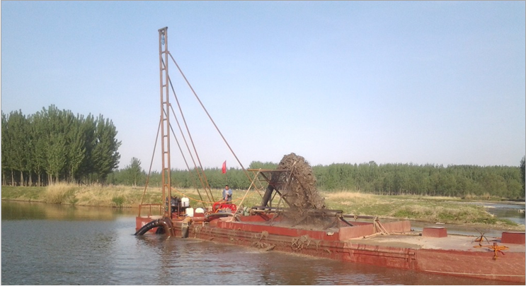 River Sea Diesel Jet Suction Dredger Customized Low Noise with Spacious Cabin