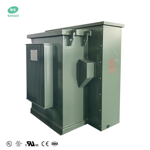 UL認定 150Kva 3相パッド搭載 トランスフォーマー オイル浸水配送 12.470V から 480V ANSI IEEE CSA DOE2016 規格を満たす