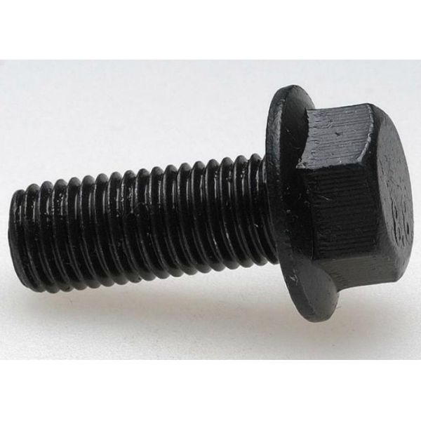 M10 1050 METAL BOLT Carbon Steel Black Oxide Hex Serrated Flange Bolt With Nut DIN6921