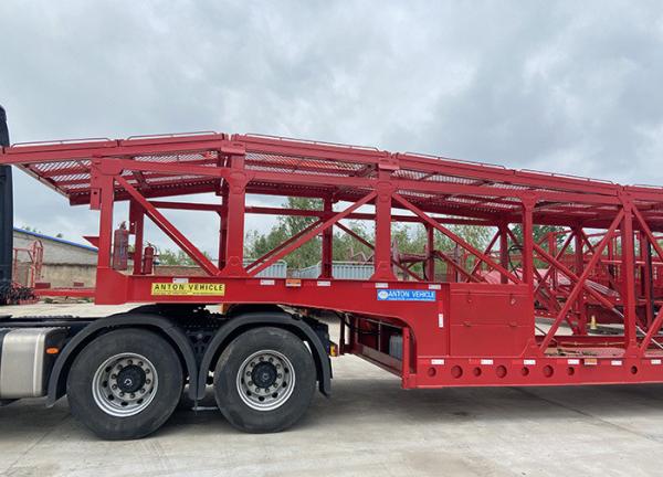 8 Car 3axles Hydraulic Carrier Semi Trailer High Reliability for Car Hauler Transport
