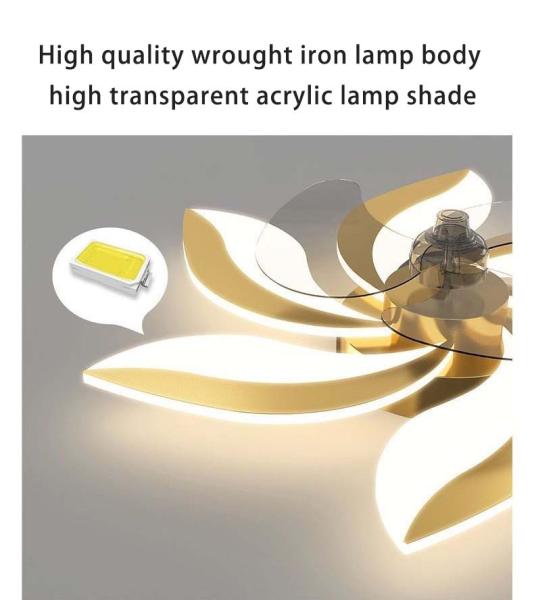 Art de la mode multi-tête pétale Inverteur ventilateur lumière pour le salon chambre à coucher