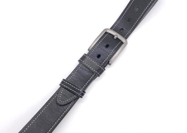 Adults Black 3.8cm Mens Casual Leather Belt For Pants