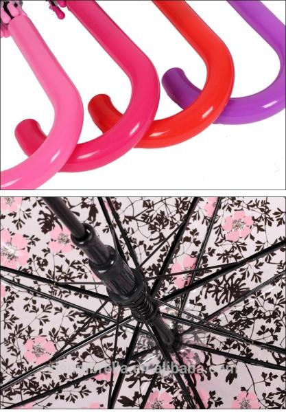 Mushroom Floral Victoria Clear Full Cover Umbrella Transparent Eco POE