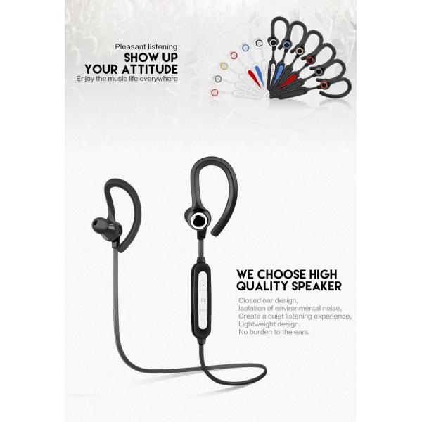 USB BT5.0 TPE Cable Sports Bluetooth Earphones Customized Logo Earhook