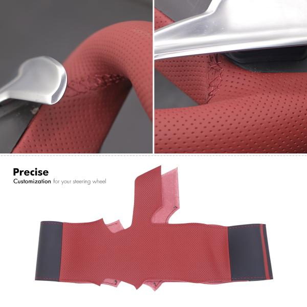 Customized High Quality Leather Steering Wheel Cover For Chevrolet (Chevy) Corvette C8 2020-2024