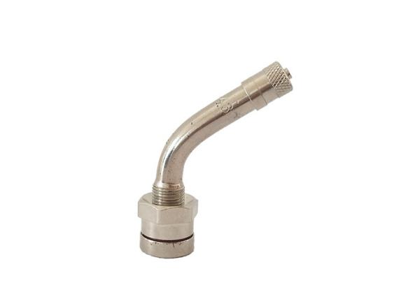O Ring Nickel Plated Brass Tire Valve TR543D Bend 60° For Truck Cap