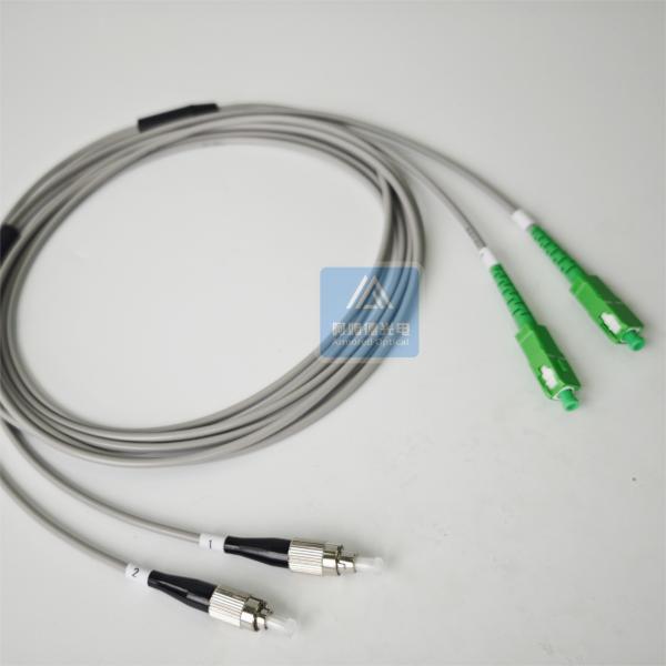 2F Cordon de patch blindé 2m SC APC FC UPC Connecteur 3,0mm Jacket en PVC gris