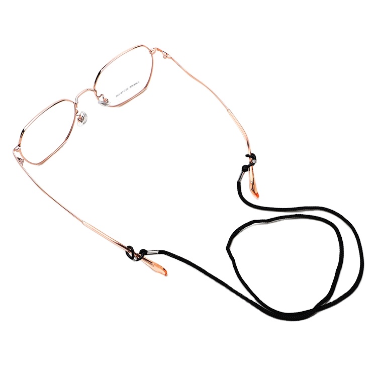 Черная цепь веревочки стекел, держатель строки Eyeglass веревочки волокна нейлона