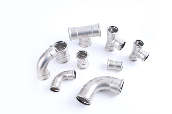 Welded Round Stainless Steel Press Fit Fittings For Convenient Train& Shipping Transportation
