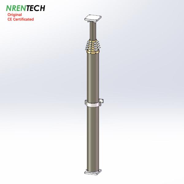 18m-400kg heavy duty payloads non-lockable pneumatic telescopic mast poles