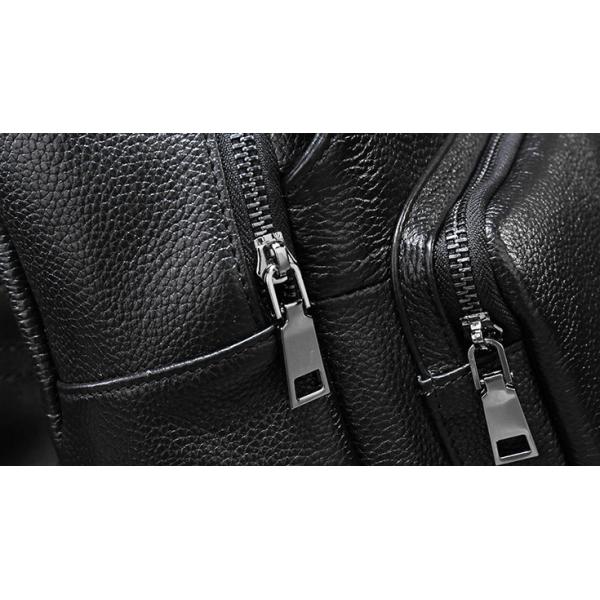 Casual Vintage Large Womens Backpack Bags , Lady Solid School Black Leather Rucksack