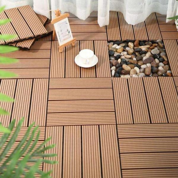 Producto caliente - Tejas de cubierta de madera de acacia - Tejas de cubierta de WPC - Tejas de suelo de jardín - Wpc compuesto para patio exterior