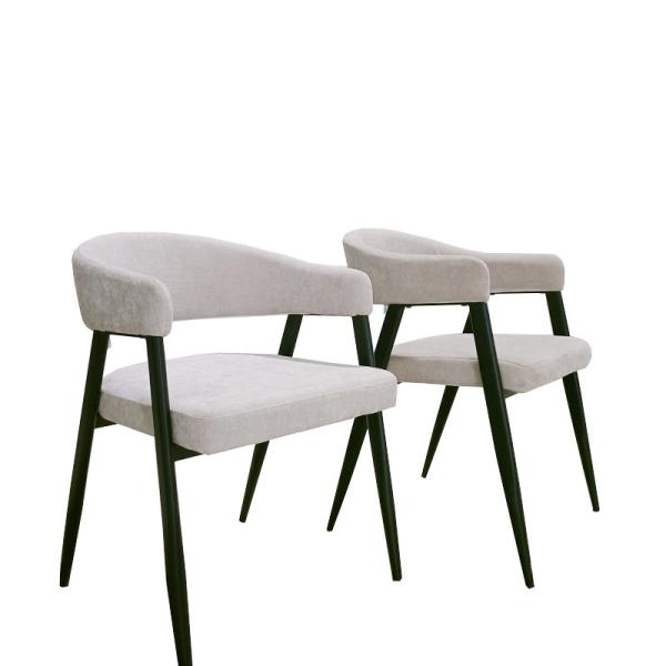 Modern Comfortable Leisure Dining Room Chairs Fabric Seat Material Dining Room Furniture