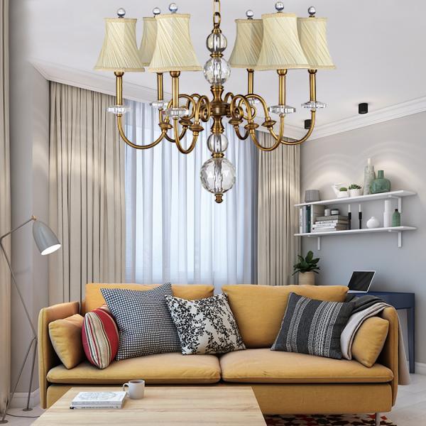 Brass candelabra chandelier for Indoor home Lighting Fixtures (WH-PC-27)