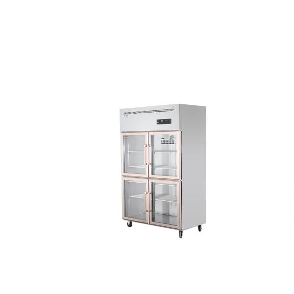 Glass Door Upright Stainless Steel Freezers Commercial Restaurant
