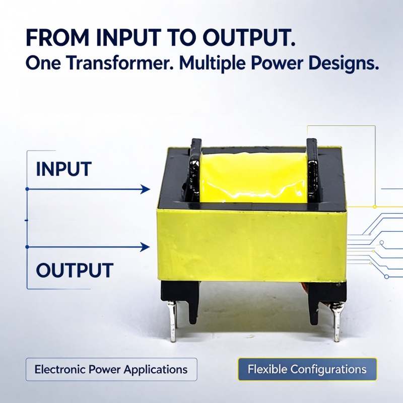 EC28 High Frequency Switching Power Transformer with Ferrite Core for 6V-380V to 1.5V-60V PCB Mount