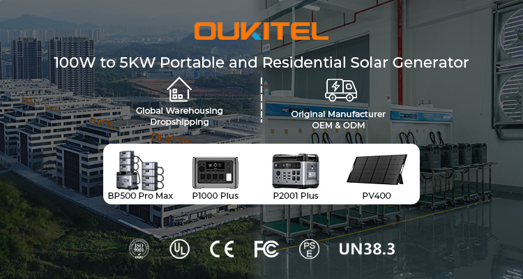 OUKITEL Outdoor Home 110v 220v 300W 800W 1800W Portable Ups Solar Generator Power Station