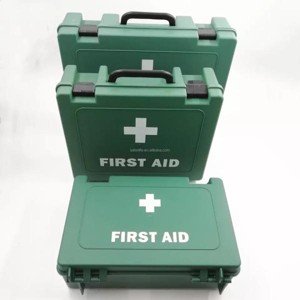 Caixa de primeiros socorros de plástico grande escritório de trabalho Kit completo com acessórios de material médico