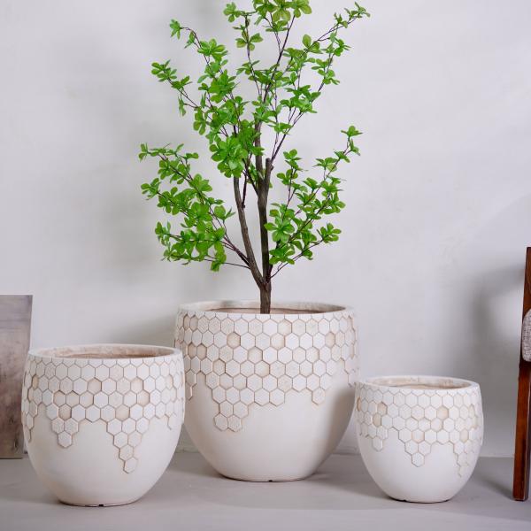 Vintage Nordic Home Decor Customizable Clay Flower Pot Succulent Rack Flower Pots Planters