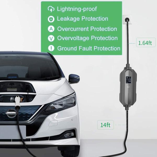 3.6kw режим 2 2.5kg заряжателя типа 1 регулируемый портативный EV
