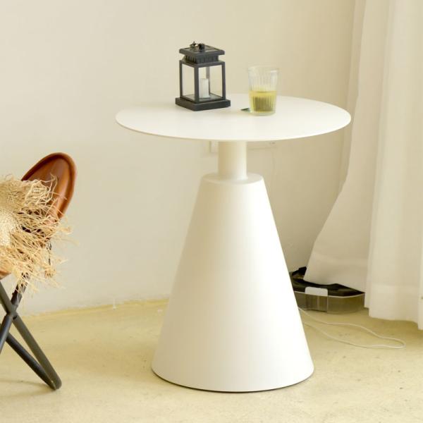 High Temperature Baking Varnish Round Aluminium Garden Table 50*55cm