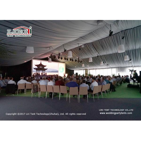White Marquee Canopy Tent For 500 People Conference With Glass Walls