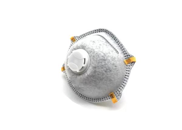 White Valved Dust Mask Conical Shape FFP2 Carbon Mask CE Approved