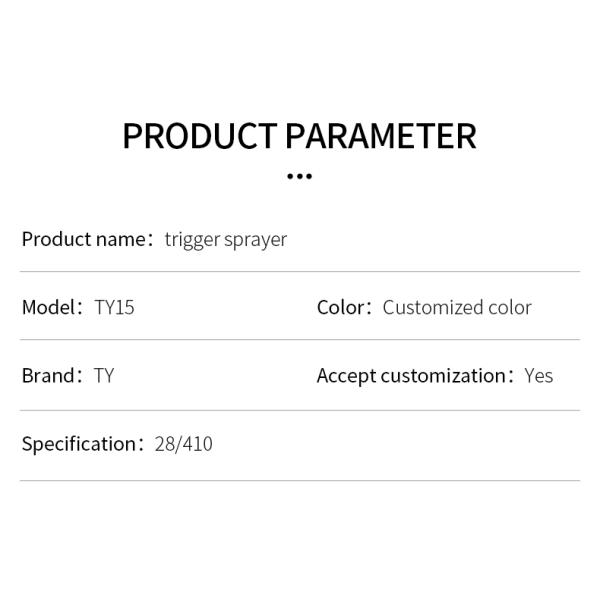 Custom Order Accepted 28/410 28mm Trigger Sprayer D Type for Bottle Stopper