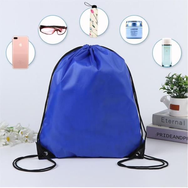 String Closure Custom Logo Nylon Drawstring Bag Backpack Recycled Waterproof Polyester