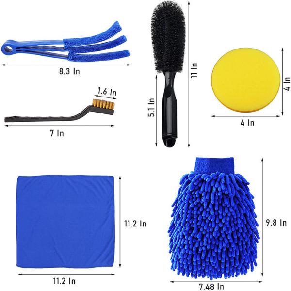 Factory Price 15 PCS Soft Hair Car Brush For Clean Vents Dash Trim Wheels