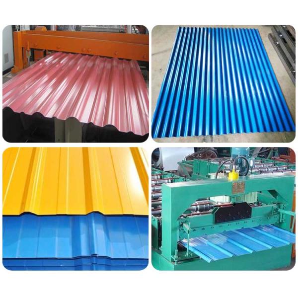 Mid Hard Color Coated Metal Sheet Z30 Corrugated Metal Roofing Sheets Customized