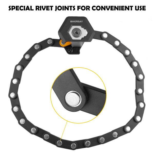 Mountain Bike Road Bicycle Foldable Lock Anti-theft 85cm with 3 Keys Zinc Alloy Alloy Steel