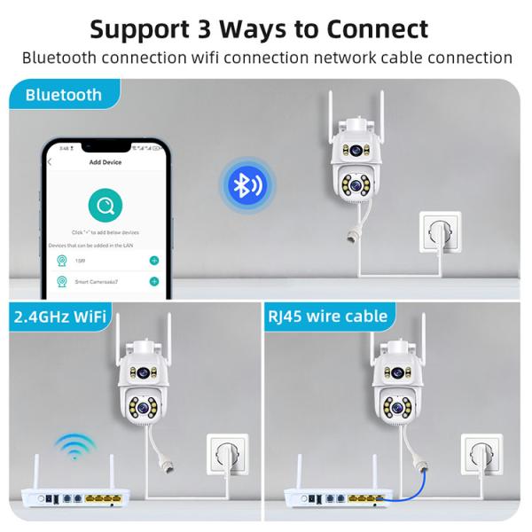 Наружная водонепроницаемая камера безопасности Wifi беспроводная PIR детектор движения камера видеонаблюдения