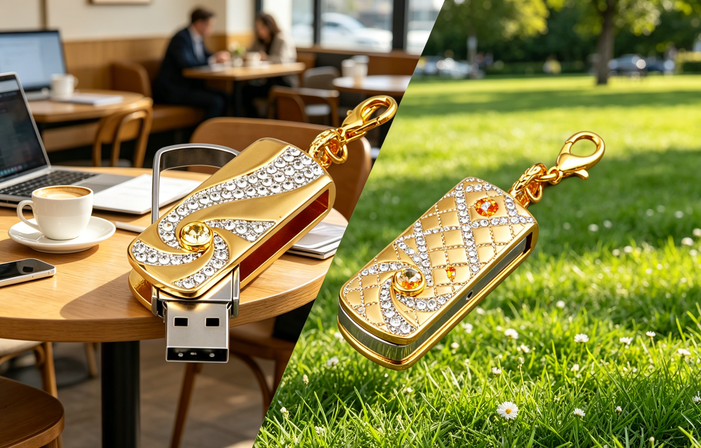 Necklace Shaped Crystal Usb Flash Drive 3 0 Portable Compact Device Perfect For Data Management And Quick File Sharing