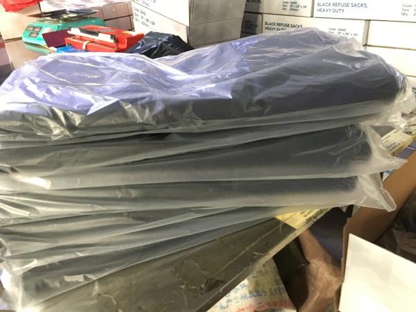 Disposable Polythene Plastic Garbage Bags , Heavy Duty Black Trash Bags